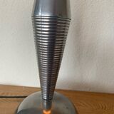 Large table lamp (108cm) designed by Kovacs and Sonneman for Escapade Paris vintage from the 80s in metal and chrome.