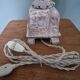 Lampe en bois patiné