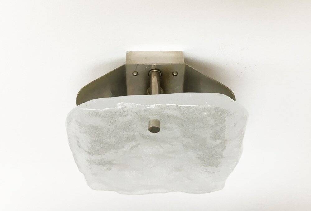 Frosted glass wall lamp by Kalmar Franken KG, 1960s.