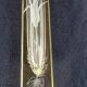 Citrine Drop Cut Engraved Glass Vase by Antonin Drobnik for ZBS, 1960s