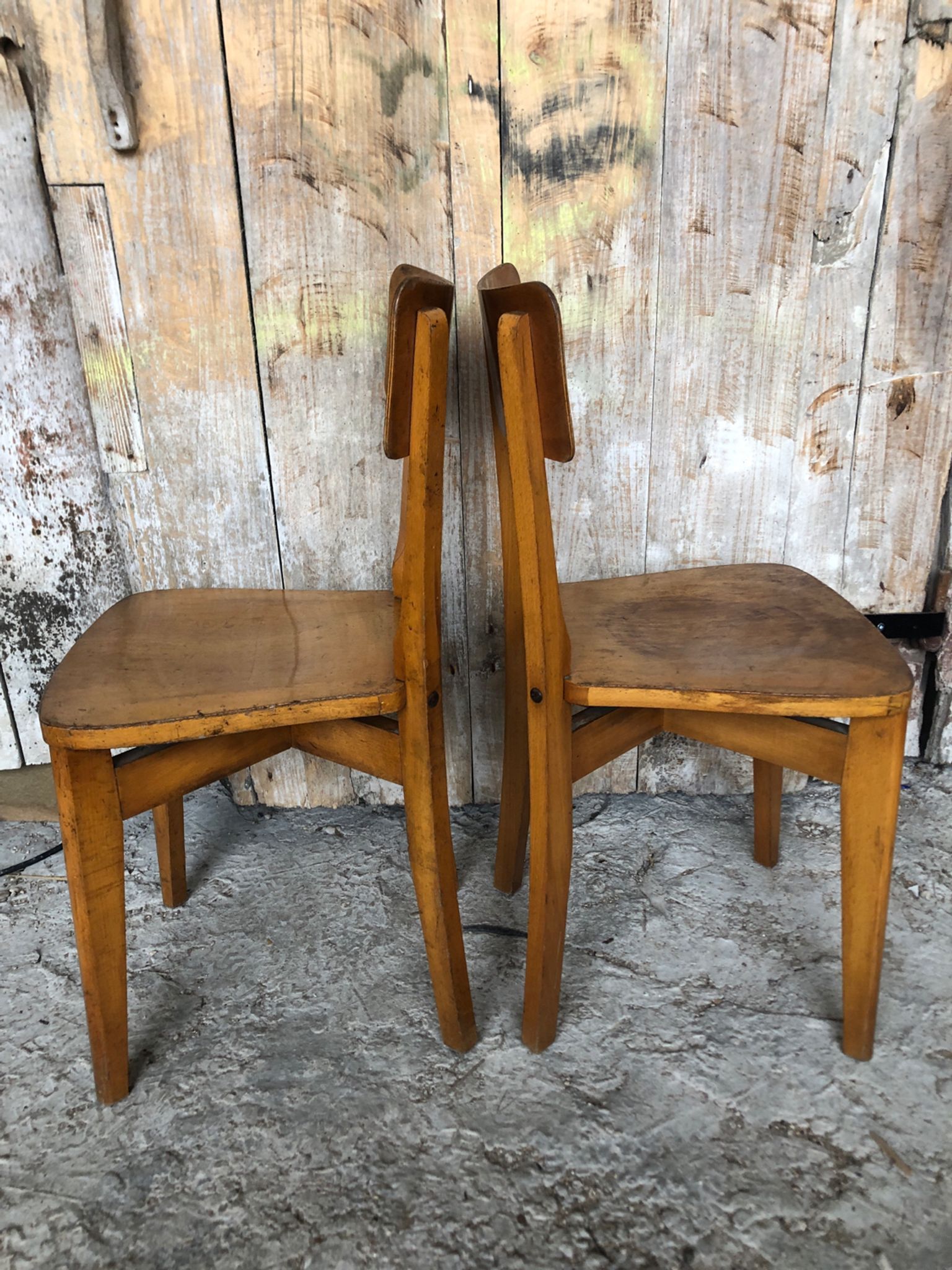 Pair of bistro chair luterma vintage wood