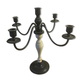 Metal and wood candlestick 5 branches