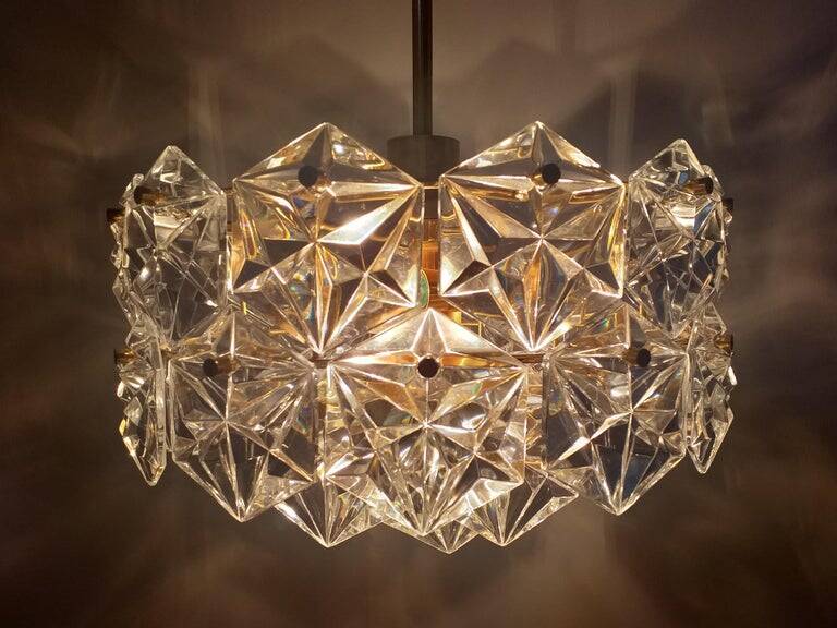 Chandelier en verre BIG des années 1970, Kinkeldey, Allemagne.