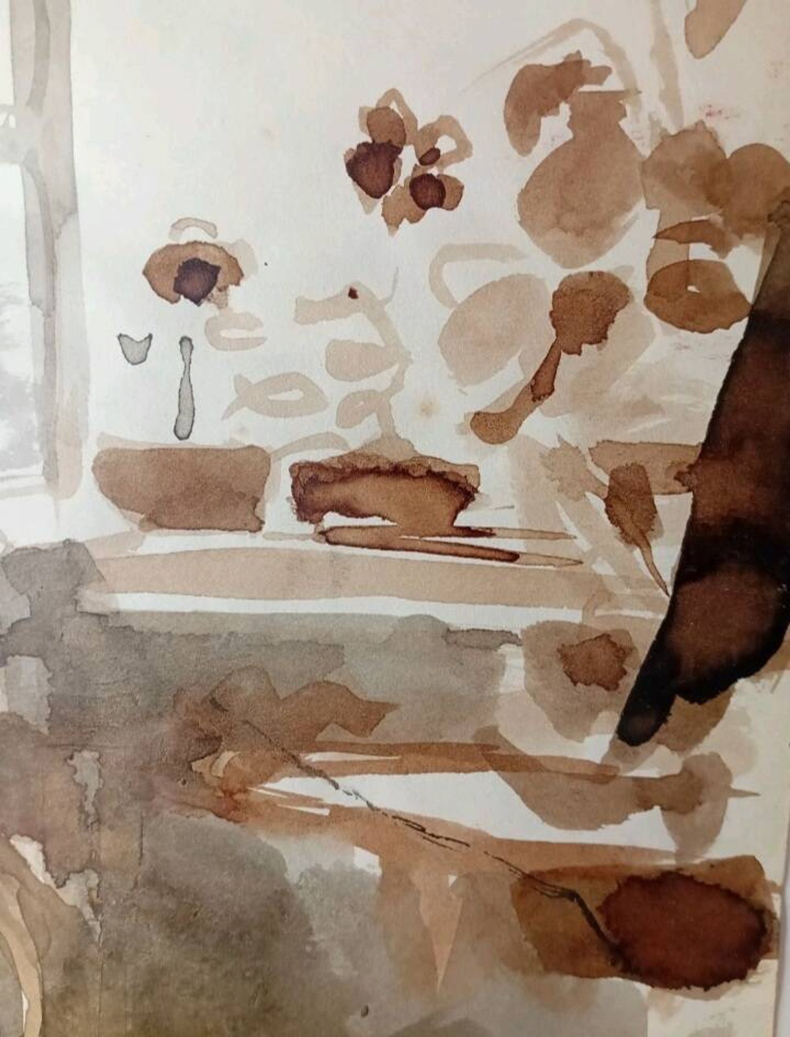 René Thomsen - watercolour - Urville 1948