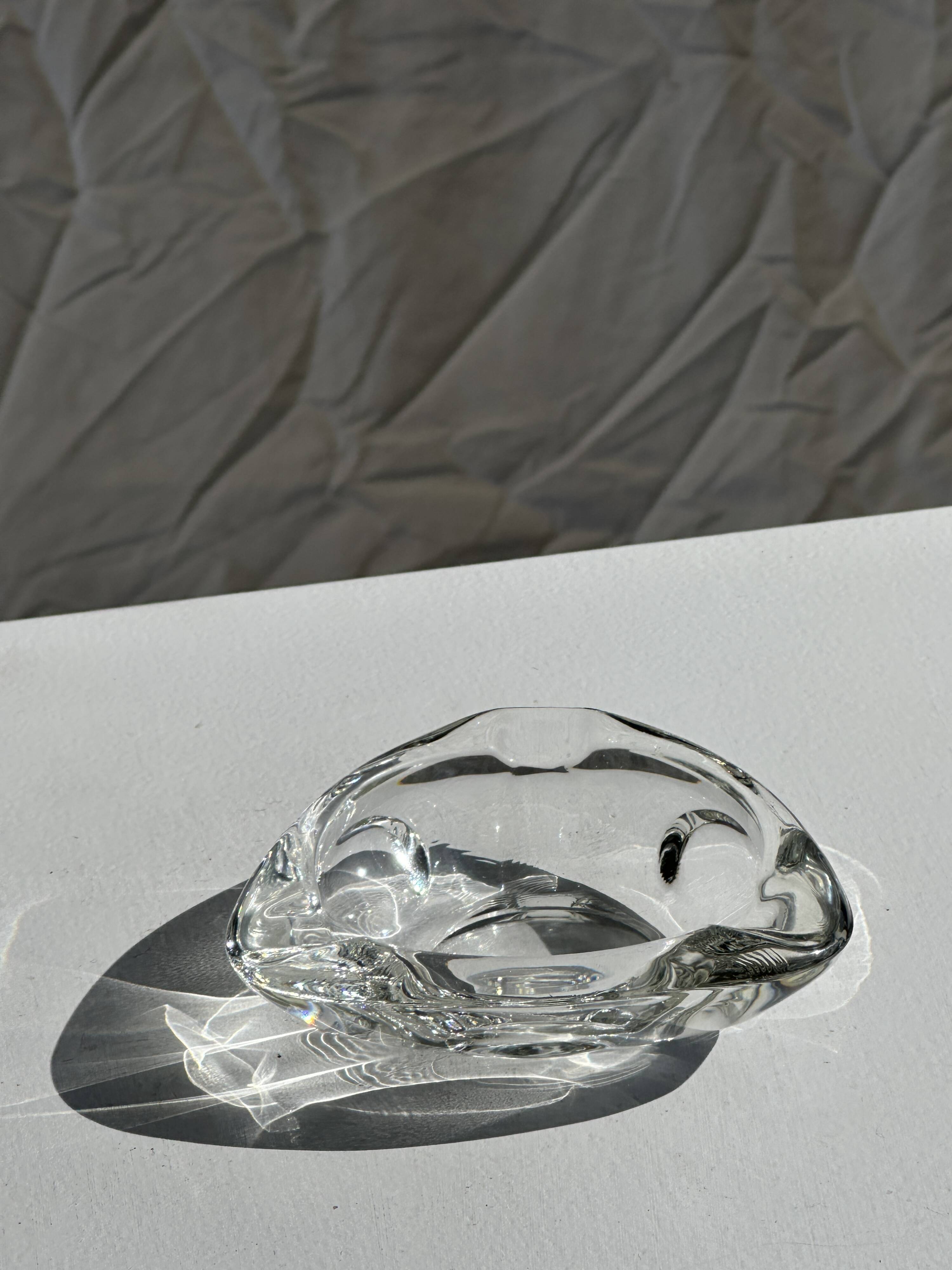 Small triangular glass ashtray France Reims