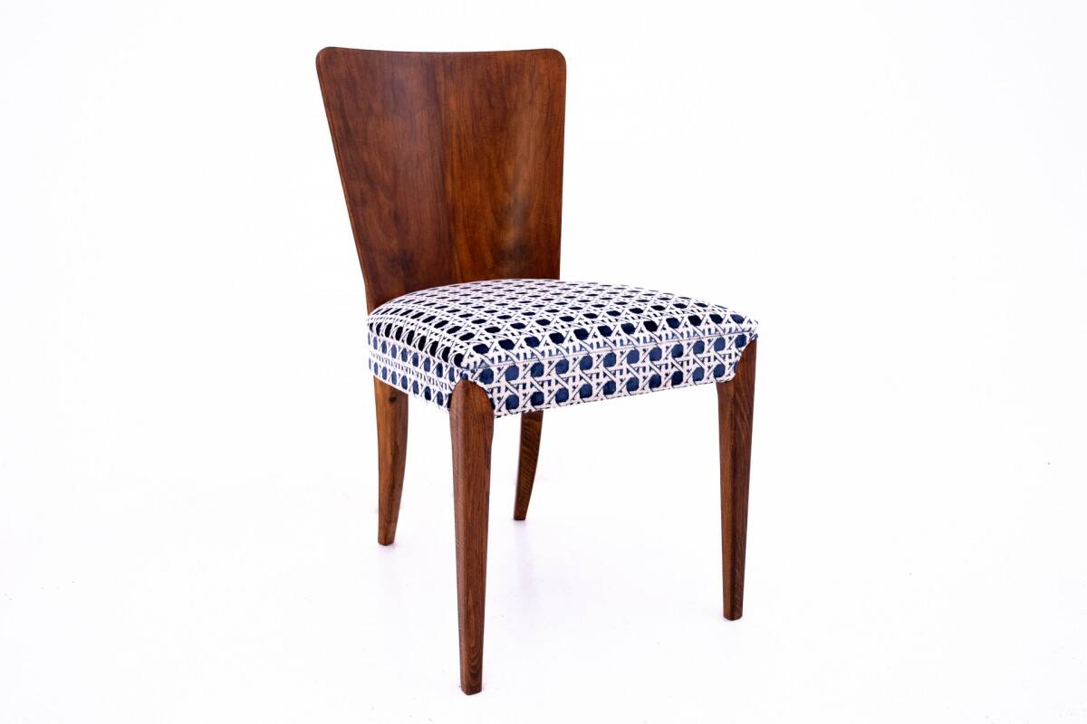 A set of chairs designed by J. Halabala, Czechoslovakia, 1930s. After renovation.