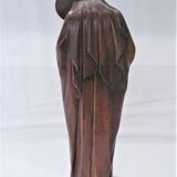 Sculpture wood virgin and child signed