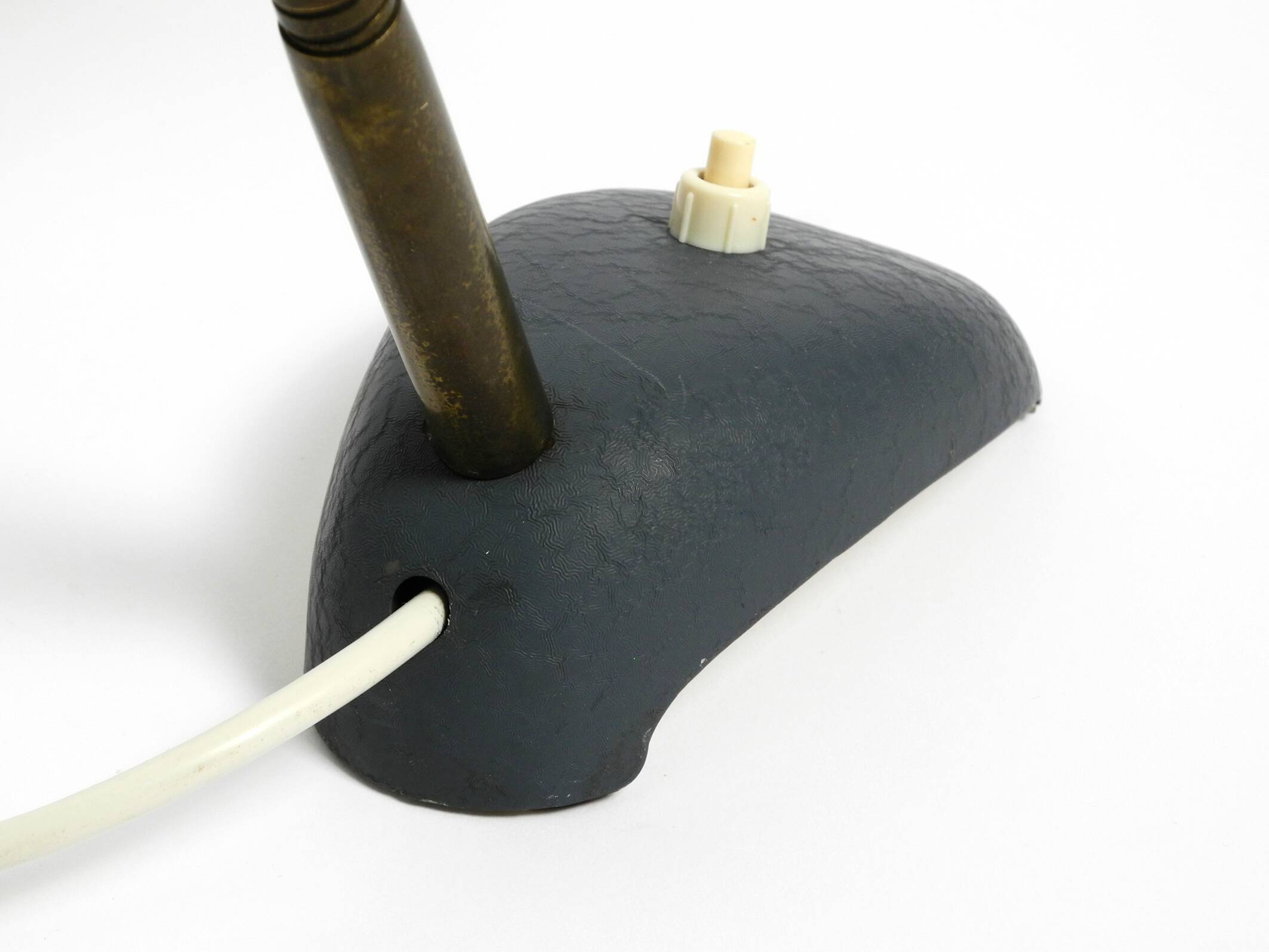 Small 1950s table lamp with metal gooseneck from Gebrüder Cosack Germany