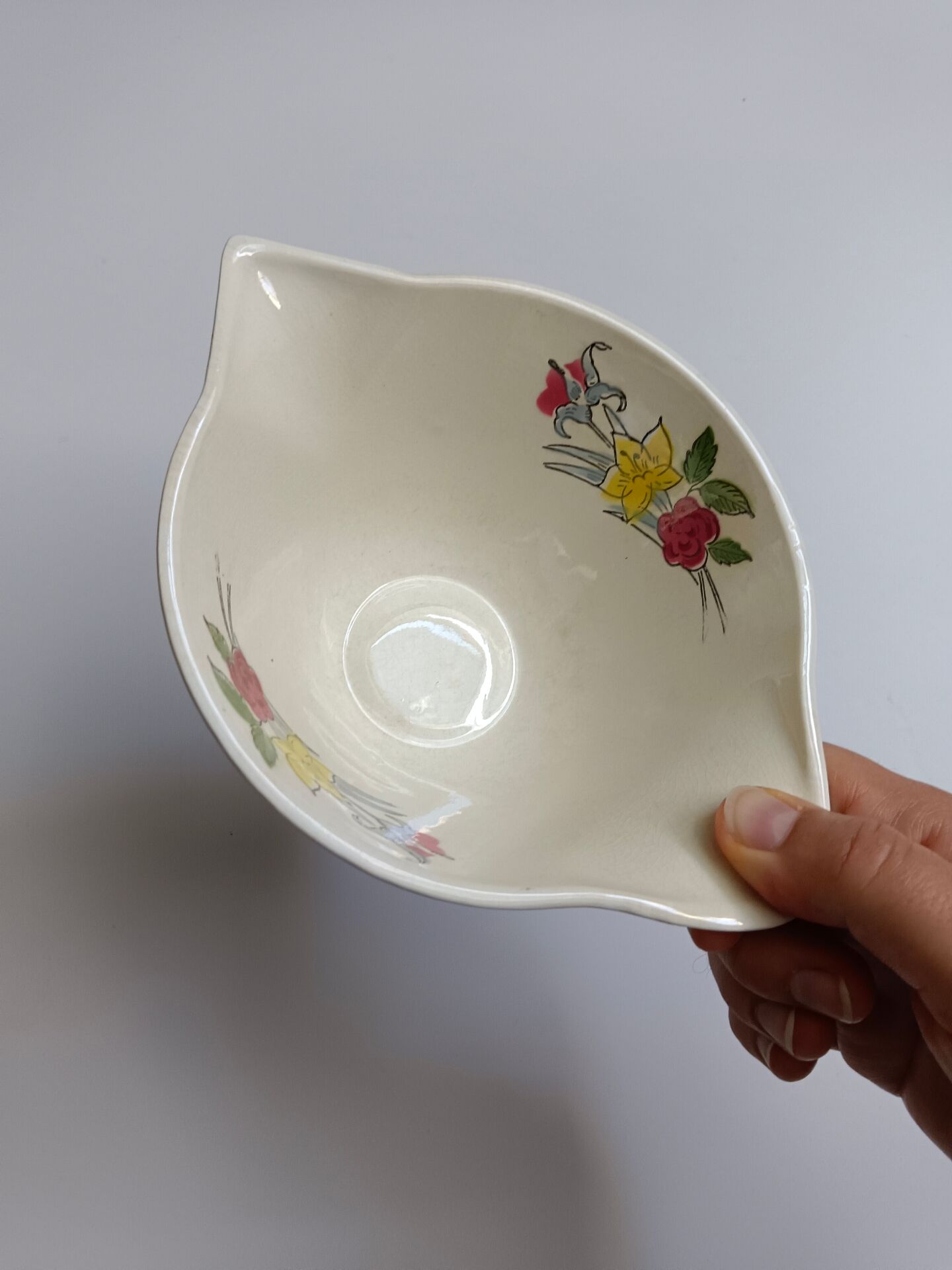 Saucière ancienne Ceranord Saint Amand à fleurs