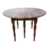 Table 6 pieds ouvrante en noyer 19ème