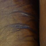 Vintage Sheepskin Leather Wingback Chair