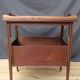 Mahogany service with flaps with removable glass top 67 x 46 cm