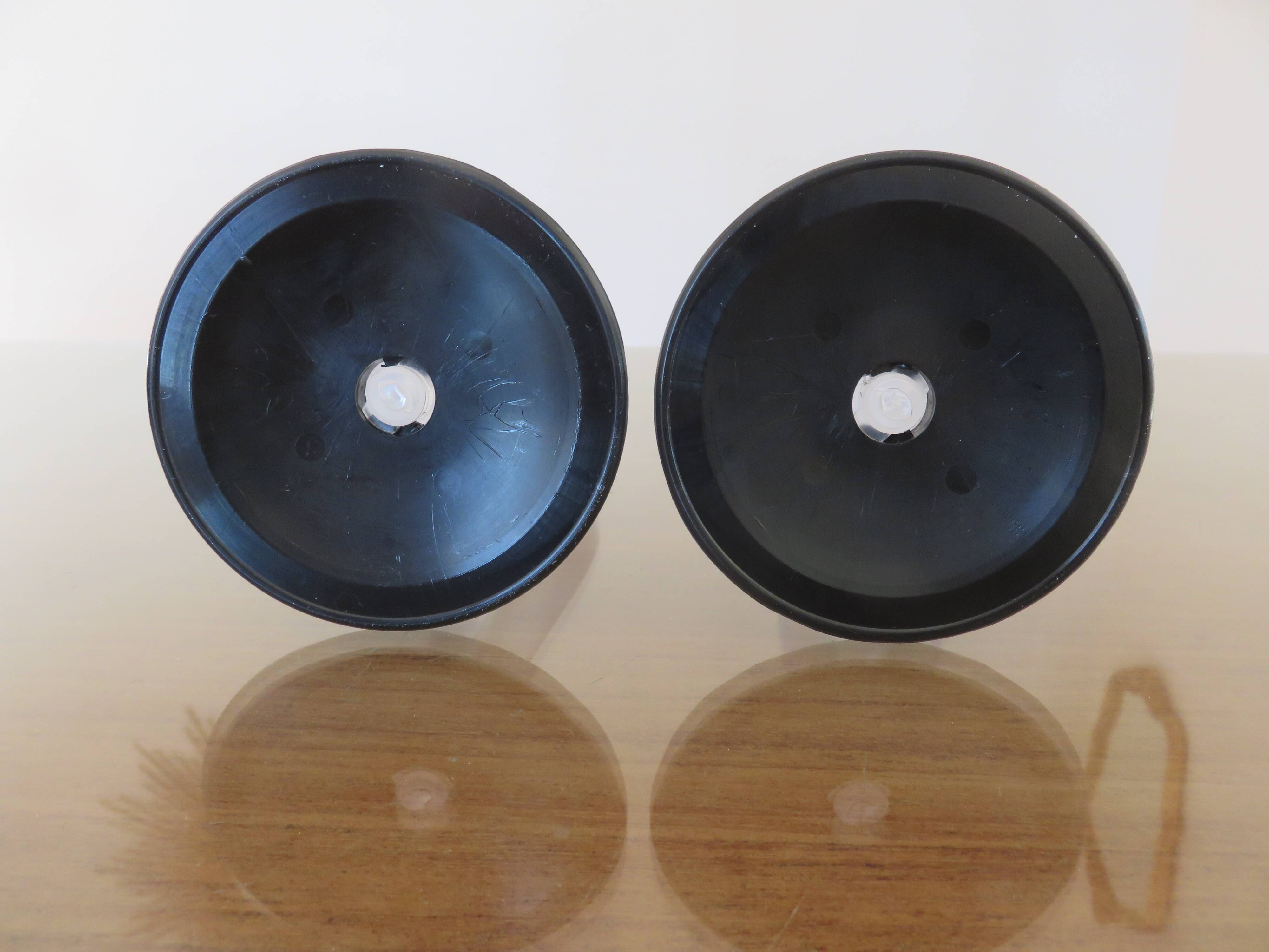 Pair of modernist candlesticks, 1990