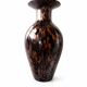 Italian vase in blown black glass & copper aventurine – 1960s