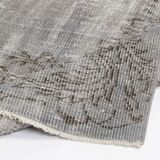 Grey Oushak Floor Wool Rug-2204