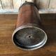 Old door umbrella cardboard boiled brown + contour metal vintage
