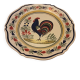 Plate faience henriot quimper model oq blue