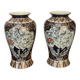 Paire de vases émail craquelé