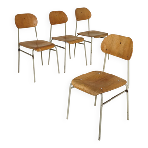 Lot de 4 chaises d'école