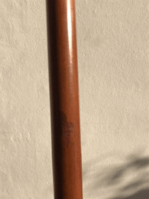Teak and brass lamppost from the 1960s