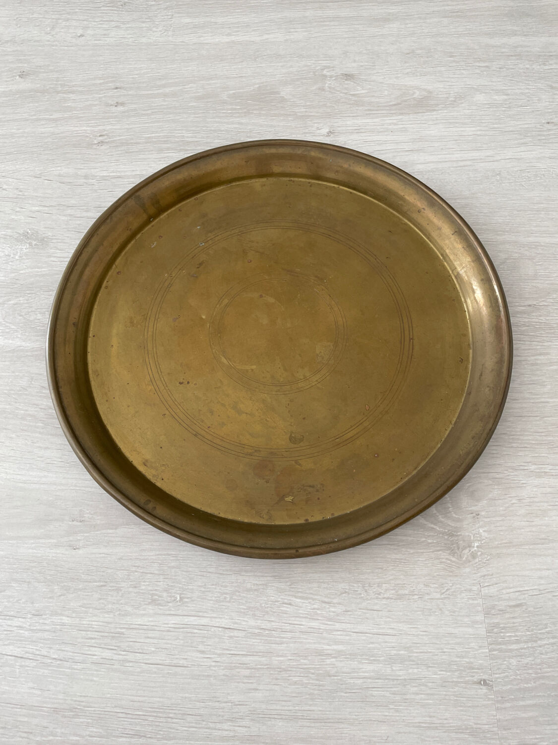 Antique brass tray