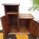 Asymmetrical brutalist furniture in solid elm