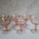 Set of 6 champagne glasses "rosaline" 70s