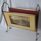 Italian brass magazine rack