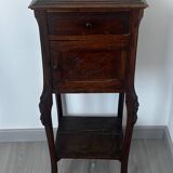 Nightstand / occasional table, late 19th century, wood and marble.