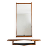 Mirror and its console in mahogany. 1970s.