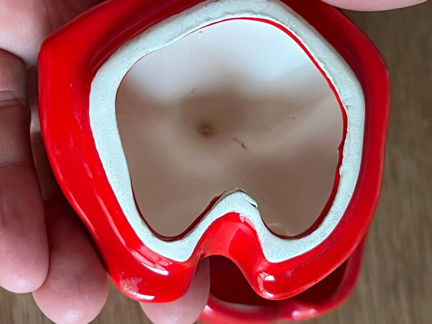 Barbotine set Salt shaker pepper shaker mustard pot