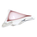 Murano empty pocket ashtray in white and pink glass, 1970s