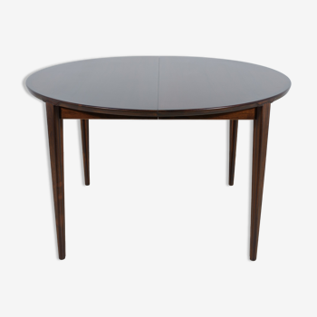 Mid-Century Round Rosewood Dining Table by Henry Rosengren Hansen for Brande Mobelindustri, 1960s