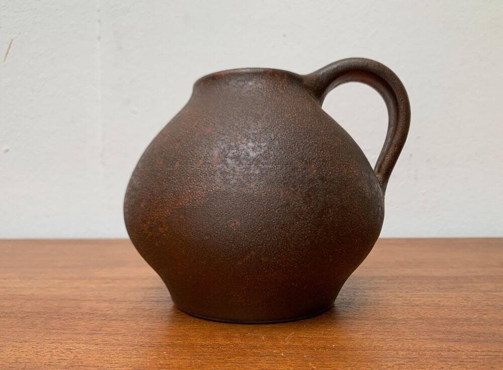 Brutalist vases and carafes from the mid-century by Hartwig Heyne pottery, Germany, 1960s.