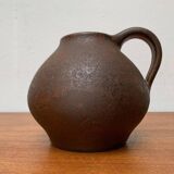 Brutalist vases and carafes from the mid-century by Hartwig Heyne pottery, Germany, 1960s.