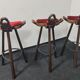 Trois tabourets de bar espagnols vintage
