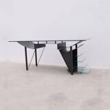 Desk and rolling block “007” by Hélène GALDINI for H. GALDINI, 1980