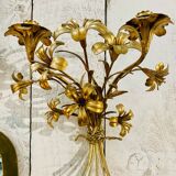 Old pair of gilded candlesticks