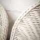 Pair of white rattan armchairs