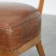 Set of 2 vintage design cocktail chairs/armchairs made of sheepskin leather