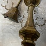 Vintage 6-arm copper chandelier