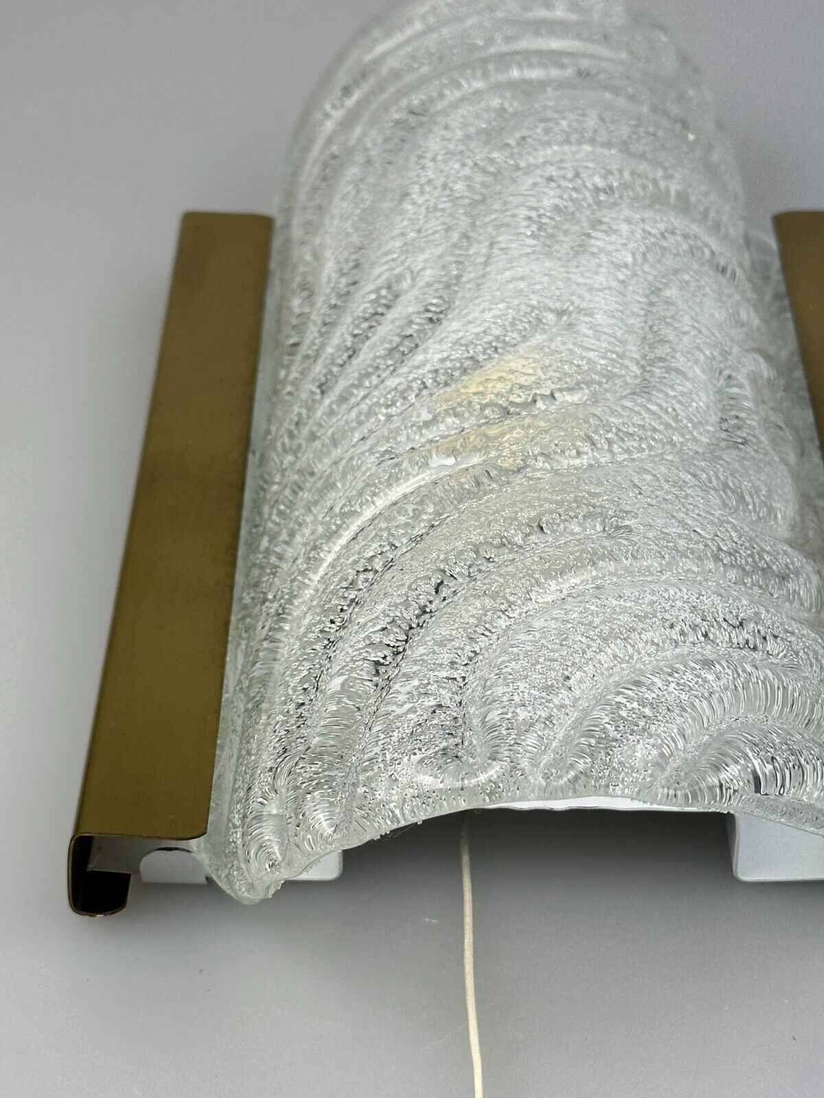 60s 70s wall lamp Fischer Leuchten Germany Wall Sconce Ice Glass Design