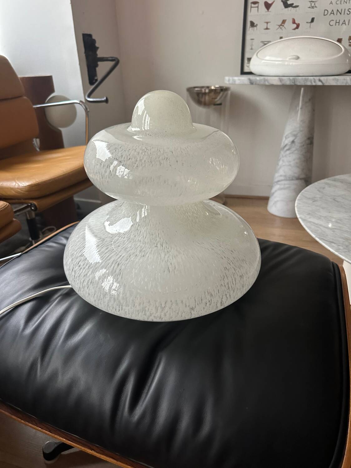 Large Murano glass lamp, Italian design, 70s