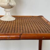 Rattan side table