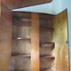 Small vintage Scandinavian walnut veneer cabinet, 1940s