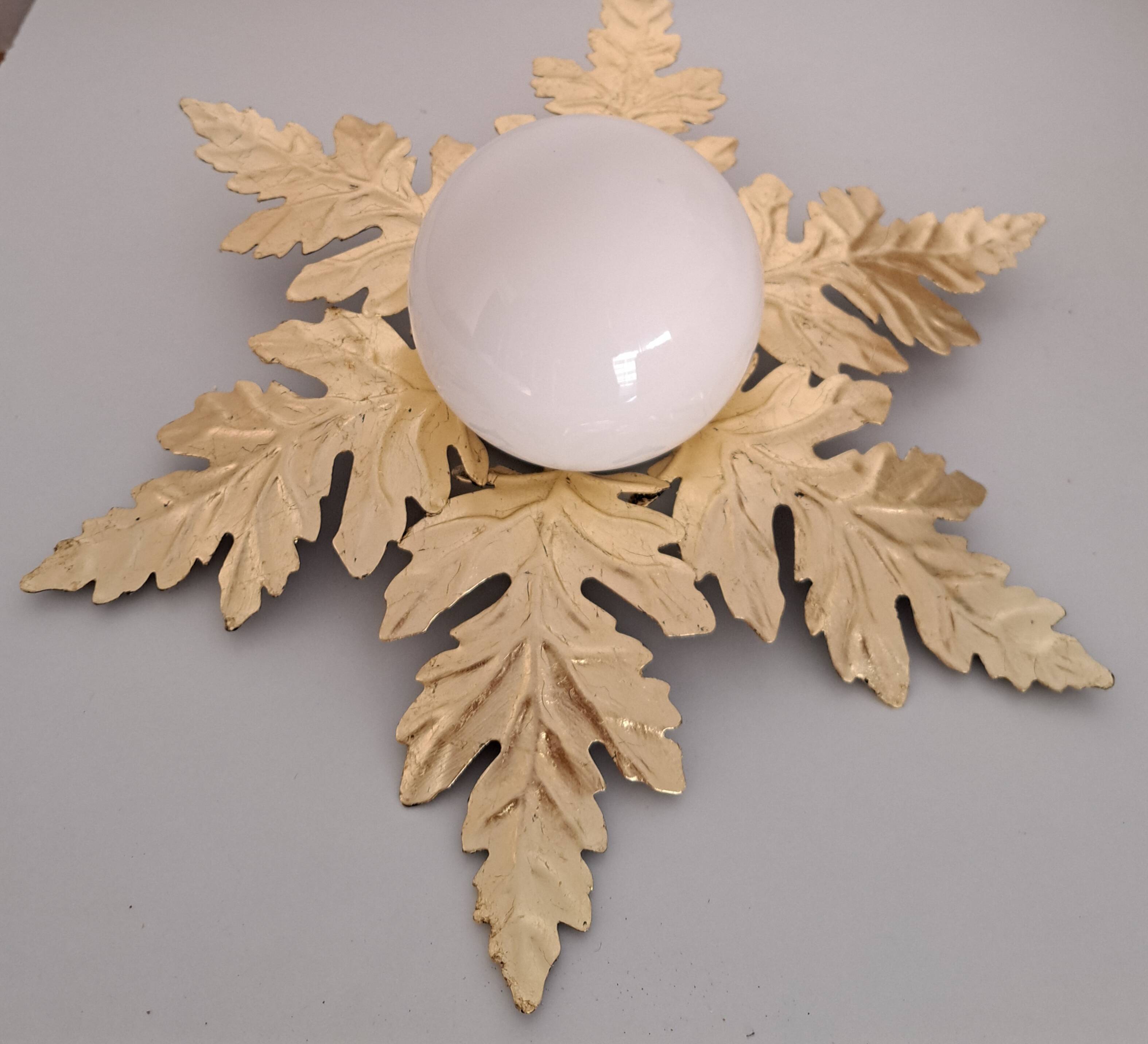 Gold metal ceiling light
