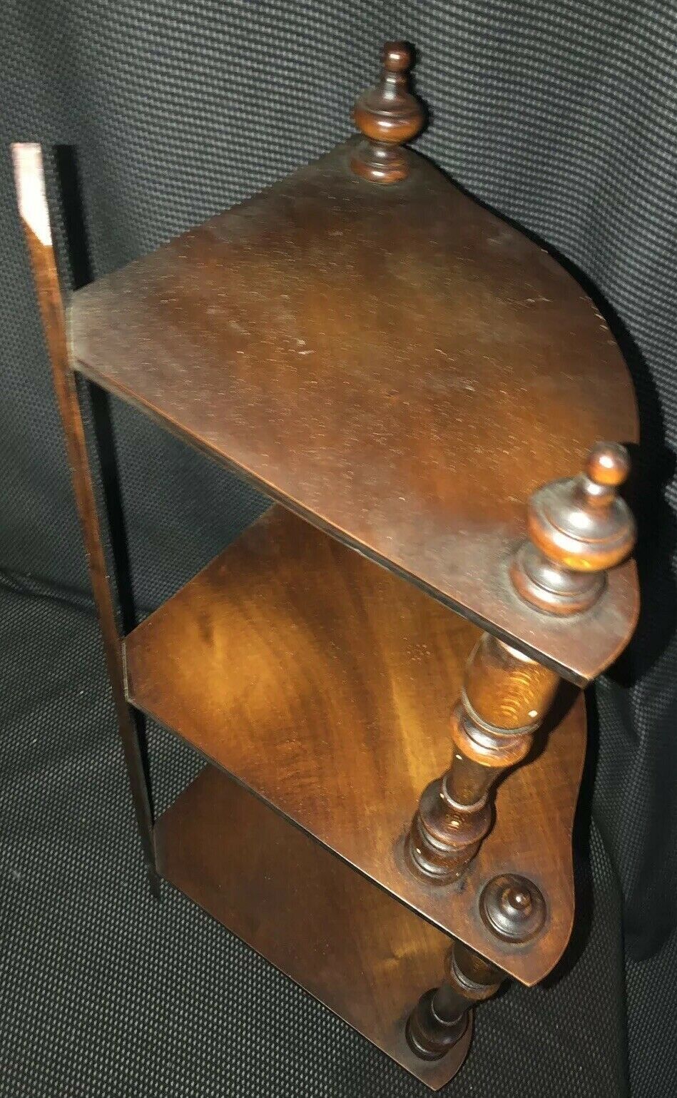 19th century fruit wood corner shelf