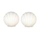 Pair of Opaline Glass Shell-Shaped Wall Lights from Limburg, Germany, 1970s
