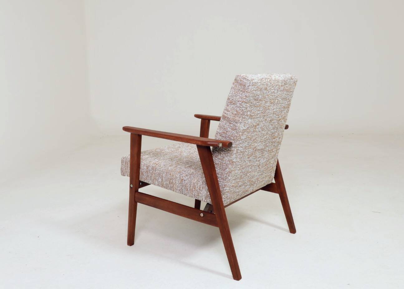 Vintage mid-century brown granola armchair 1970