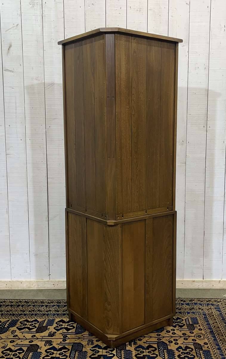 ERCOL English elm corner cabinet from the 1970s